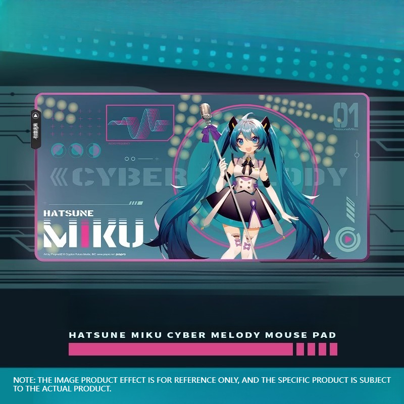 Pc Gaming Hatsune Miku - Hatsune Miku Illuminated Gaming Mat -