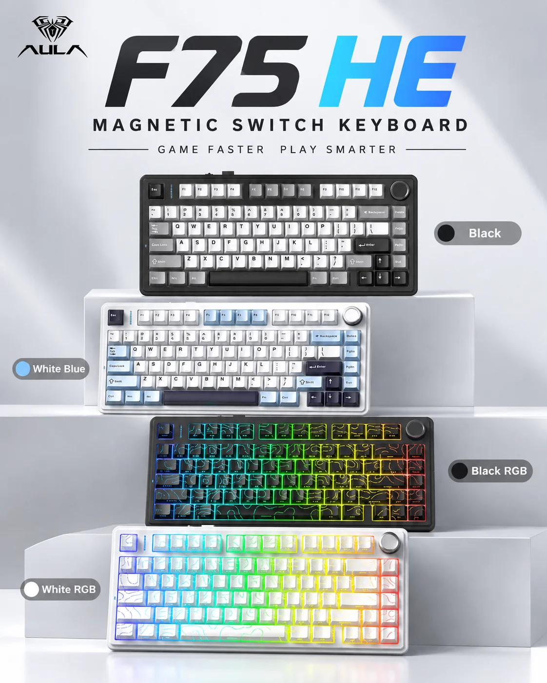 Pc Gaming Keyboards - AULA F75 HE Magnetic Keyboard 75%