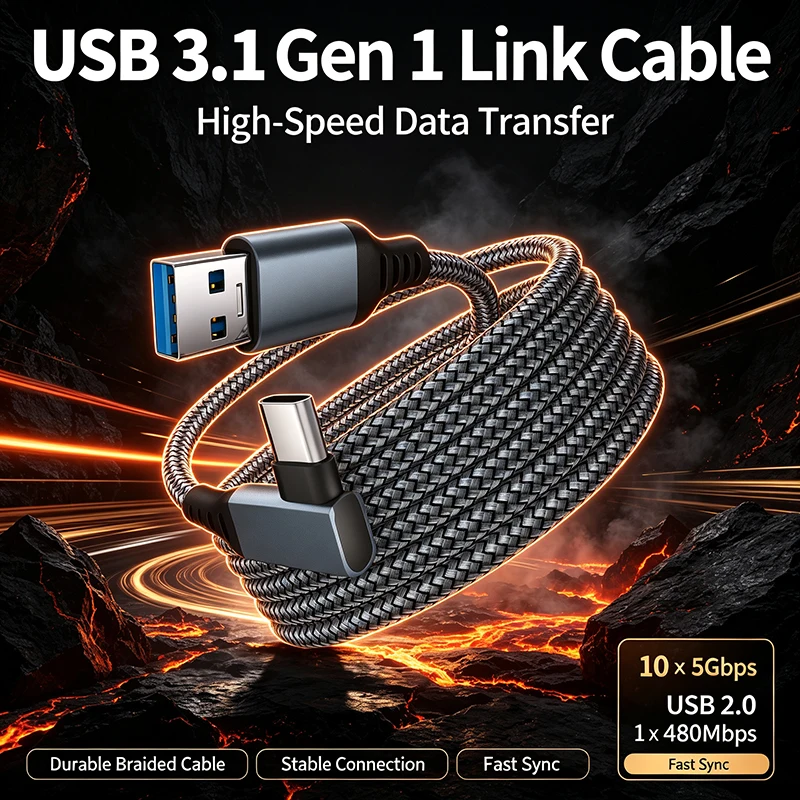 USB A to Type-C Link Cable 3m  - Pc Gaming Vr Headset ulasan dan harga