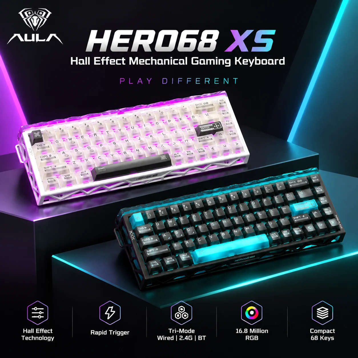 Aula Hero68 XS Hall Effect Mag - Pc Gaming Keyboards ulasan dan harga