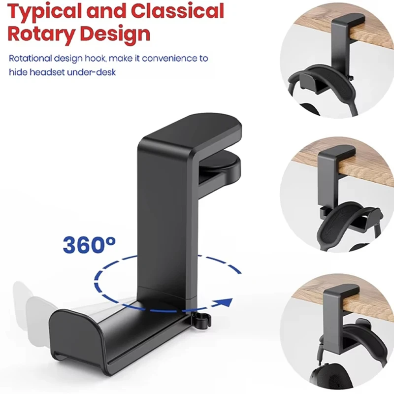 360° Rotating Headphone Stand  - Pc Gaming Desk ulasan dan harga