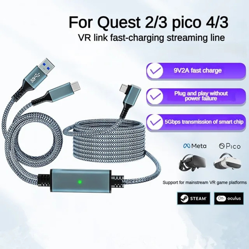 Link Cable 5M VR Headset Data  - Vr Headset Pc ulasan dan harga