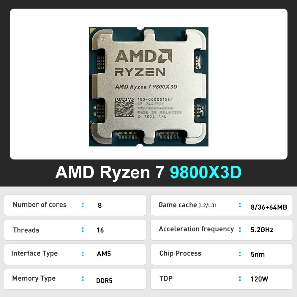 Ryzen 7 9800X3D AMD AM5 Deskto - Pc Gaming Amd Ryzen 7 ulasan dan harga