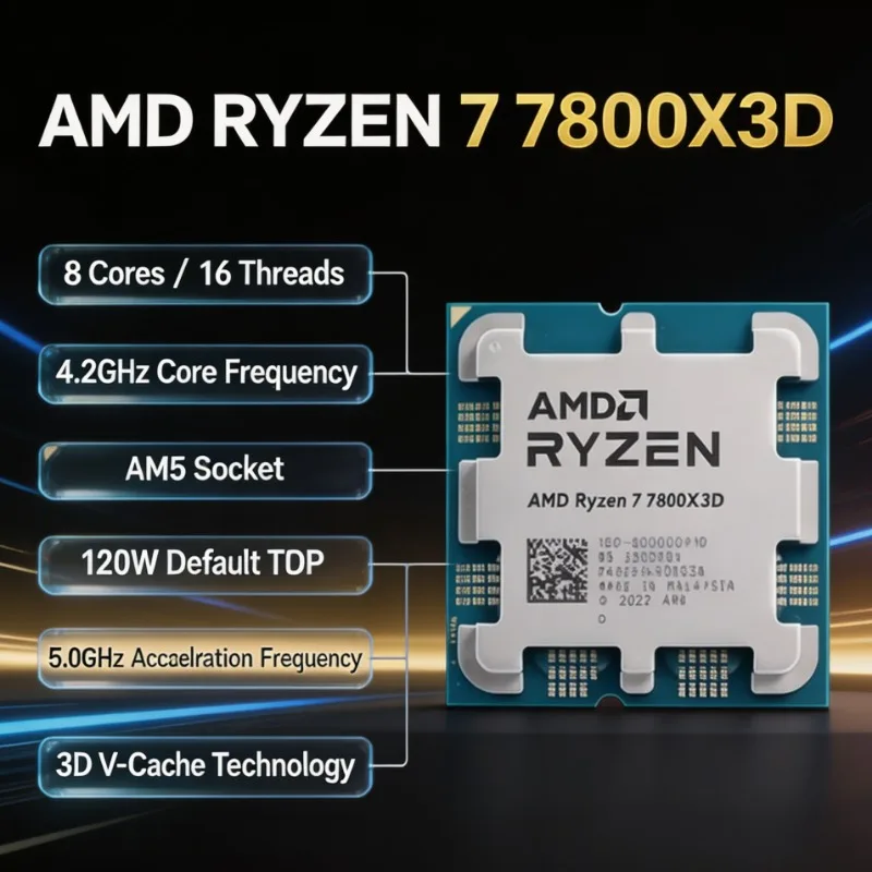 AMD Ryzen 7 7800X3D Desktop Ga - Pc Gaming Amd Ryzen 7 ulasan dan harga
