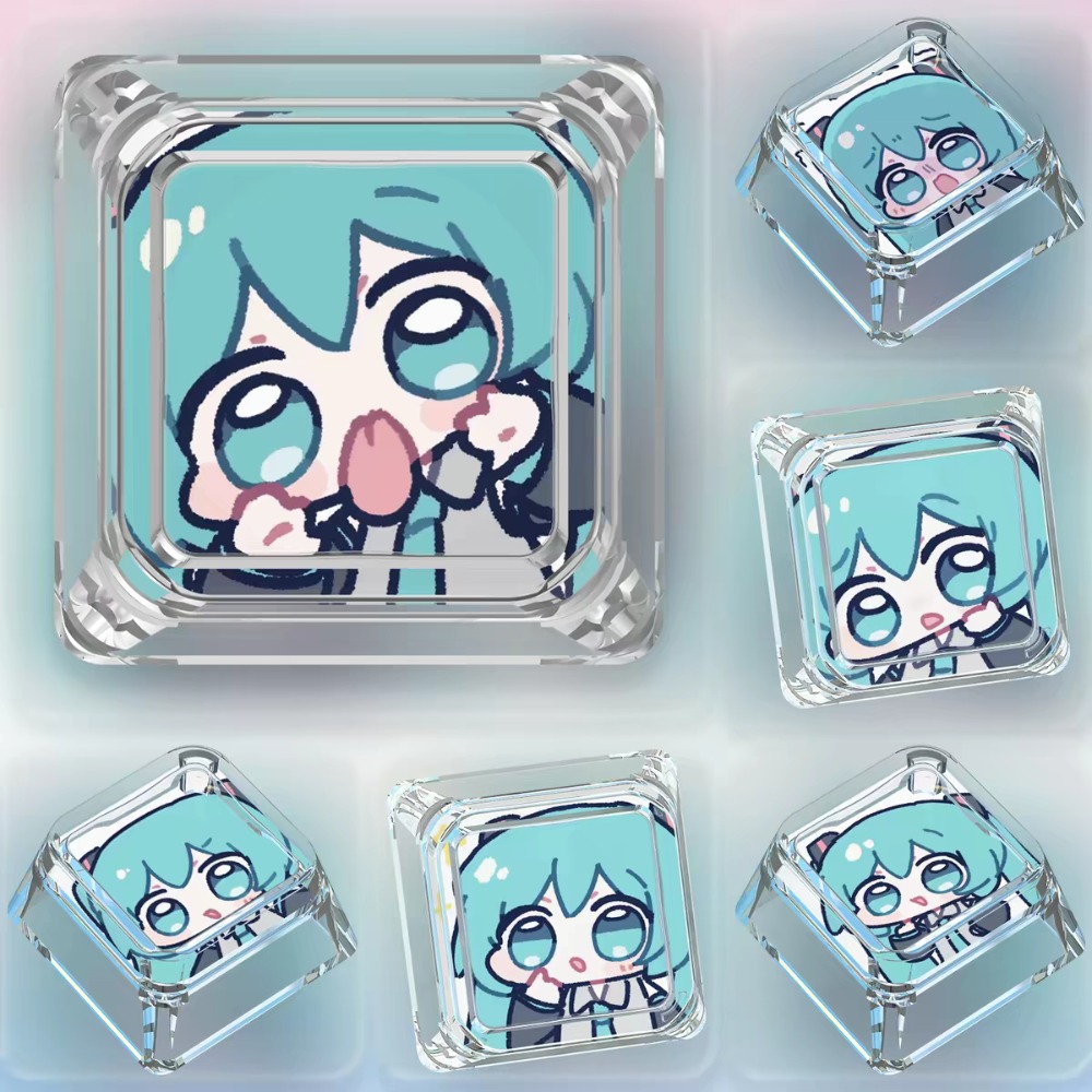 Cartoon Hatsune Miku Keycap Q  - Pc Gaming Hatsune Miku ulasan dan harga
