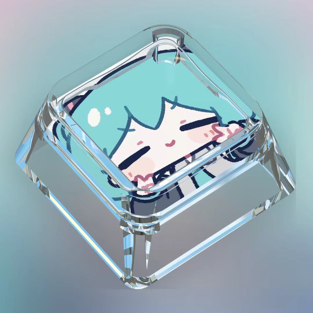 Cartoon Hatsune Miku Keycap Q  - Pc Gaming Hatsune Miku ulasan dan harga