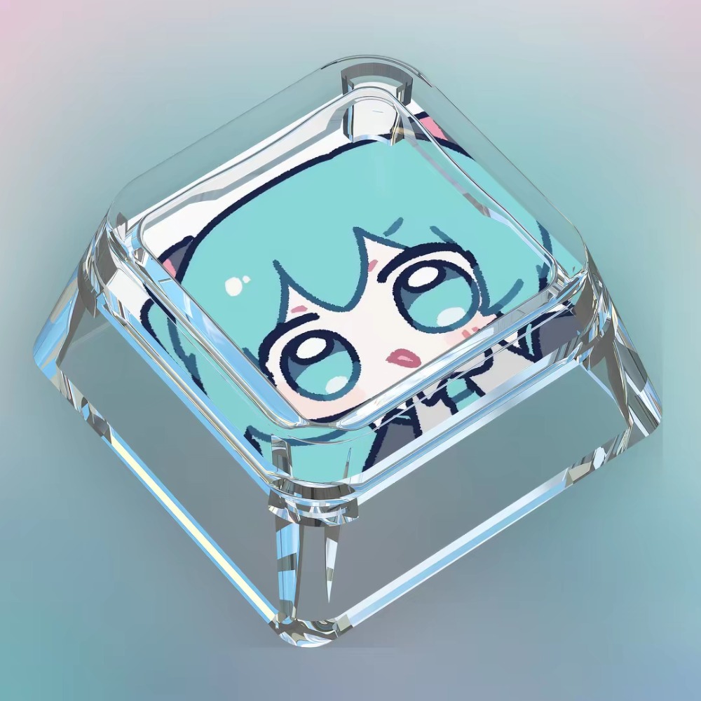 Cartoon Hatsune Miku Keycap Q  - Pc Gaming Hatsune Miku ulasan dan harga