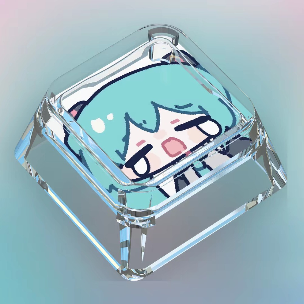 Cartoon Hatsune Miku Keycap Q  - Pc Gaming Hatsune Miku ulasan dan harga