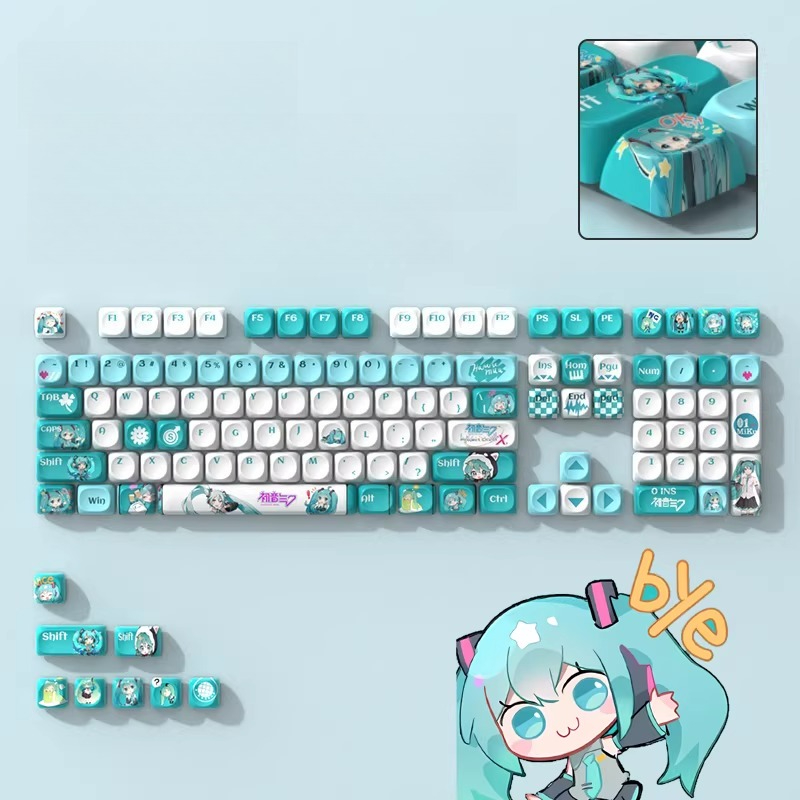 Anime Mechanical Keyboard Keyc - Pc Gaming Hatsune Miku ulasan dan harga