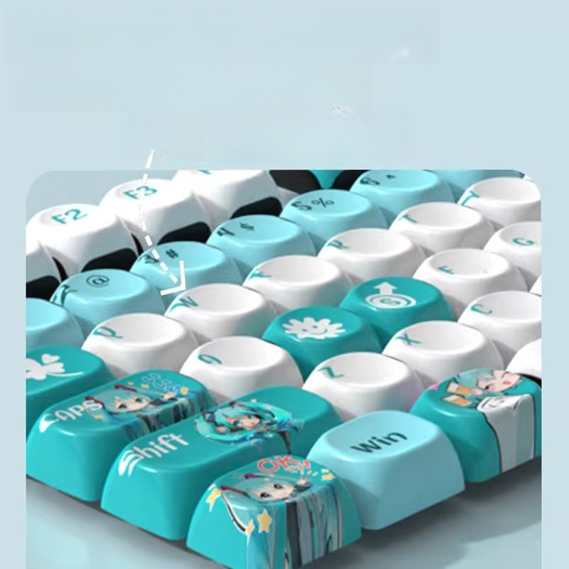 Anime Mechanical Keyboard Keyc - Pc Gaming Hatsune Miku ulasan dan harga