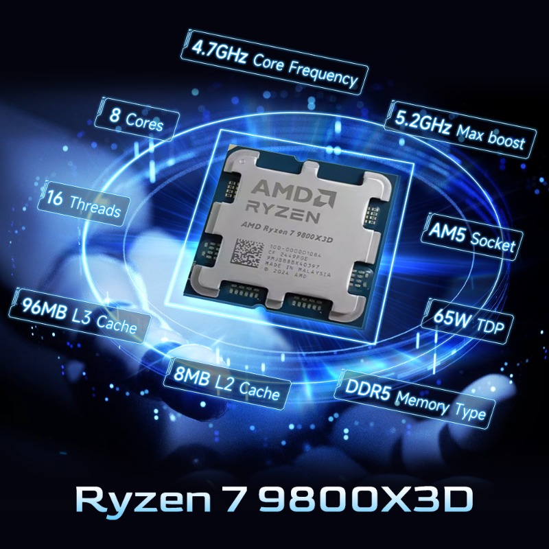 AMD Ryzen 7 9800X3D AM5 Gaming - Pc Gaming Amd Ryzen 7 ulasan dan harga
