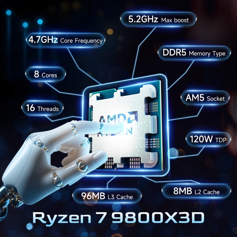 AMD Ryzen 7 9800X3D AM5 Gaming - Pc Gaming Amd Ryzen 7 ulasan dan harga